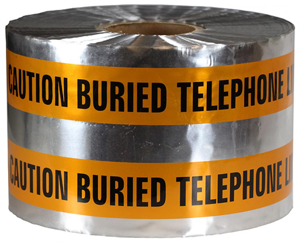 6" X 1000' Detectable Tape 5 Mil Telepho