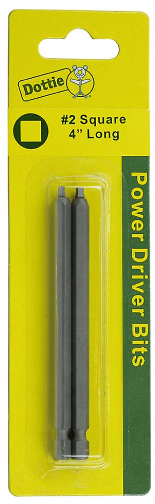 Carded 2 pc. #2 X 4" - #8 - #10 Square Drive