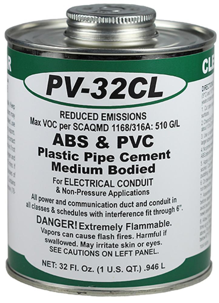 Quart ABS and PVC Cement Clear Quart ( Low VOC )