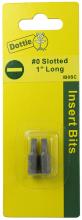 LH Dottie IB0SC - Carded 2 pc. #0 X 1" - #4 Slotted Insert Bit