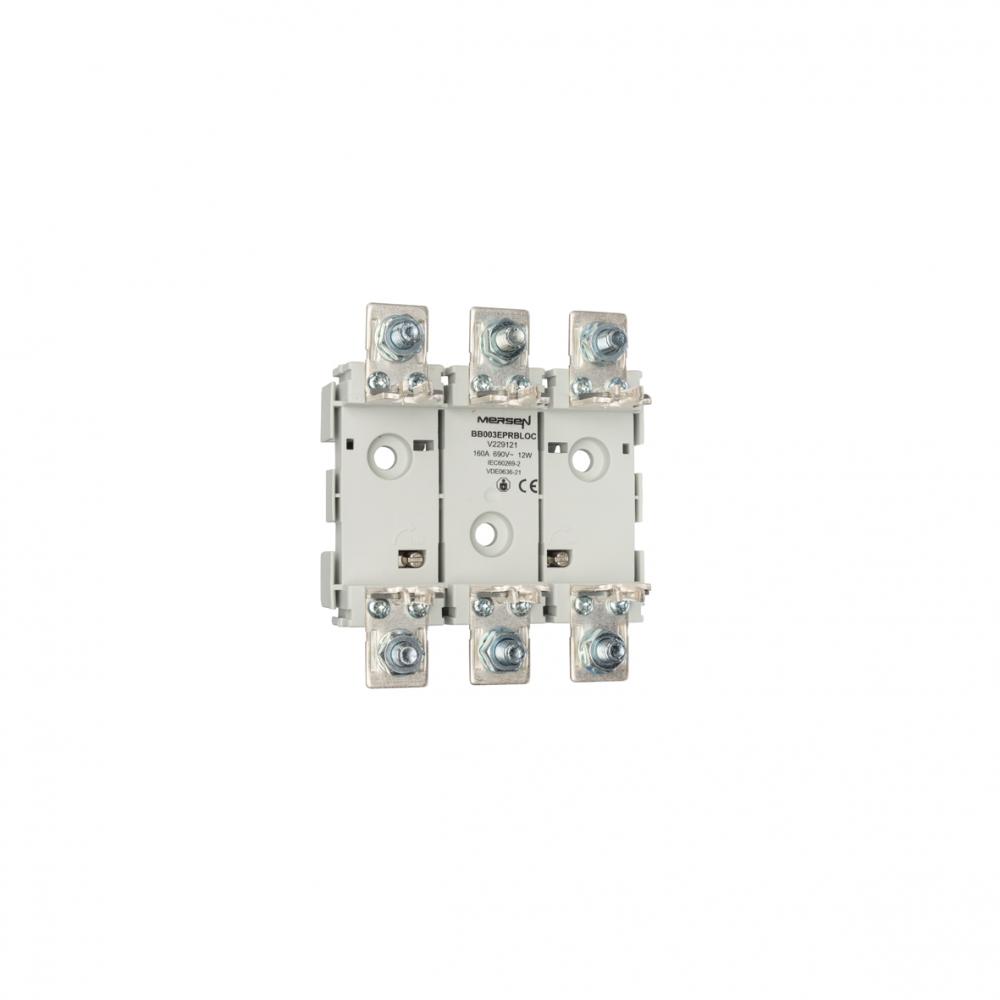 Plastic base NH00 1000VAC 160A 3-Pole DIN Rail E