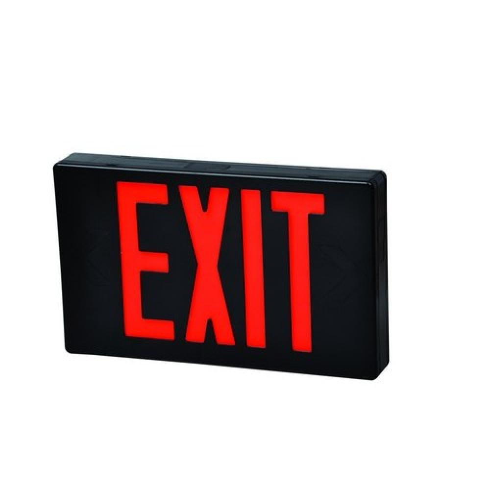 Red LED Blk Remote Exit Sign