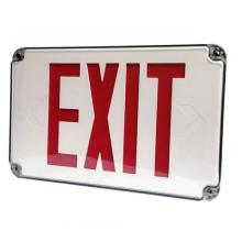 Morris 73452 - LED Wet Location Exit Signs Red Legend