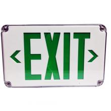 Morris 73453 - LED Wet Location Exit Signs Green Legend