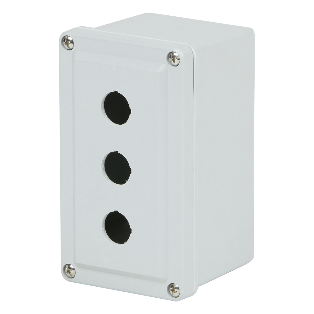 ENCLOSURE PB 6X4X4 FG 3 HOLE 22MM