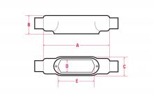 Robroy Industries PRBUB5SA - 1-1/2 AL BUB FITTING MOGUL