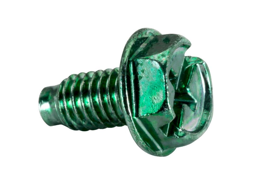 10/32x3/8"GREEN GROUND SCREW 100/1000-PK