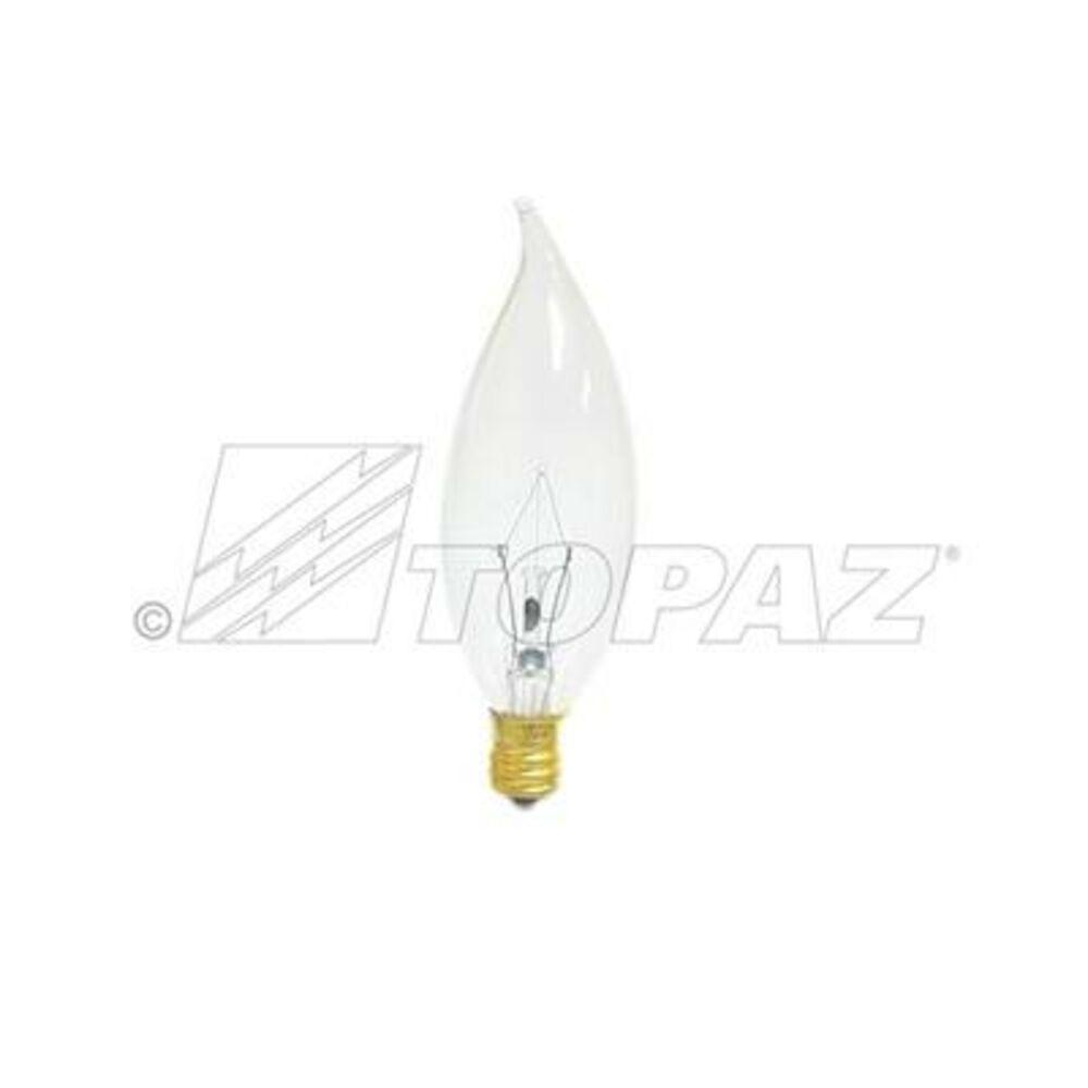 25/500PK 25W FLAME-TIP CLEAR E12 120V