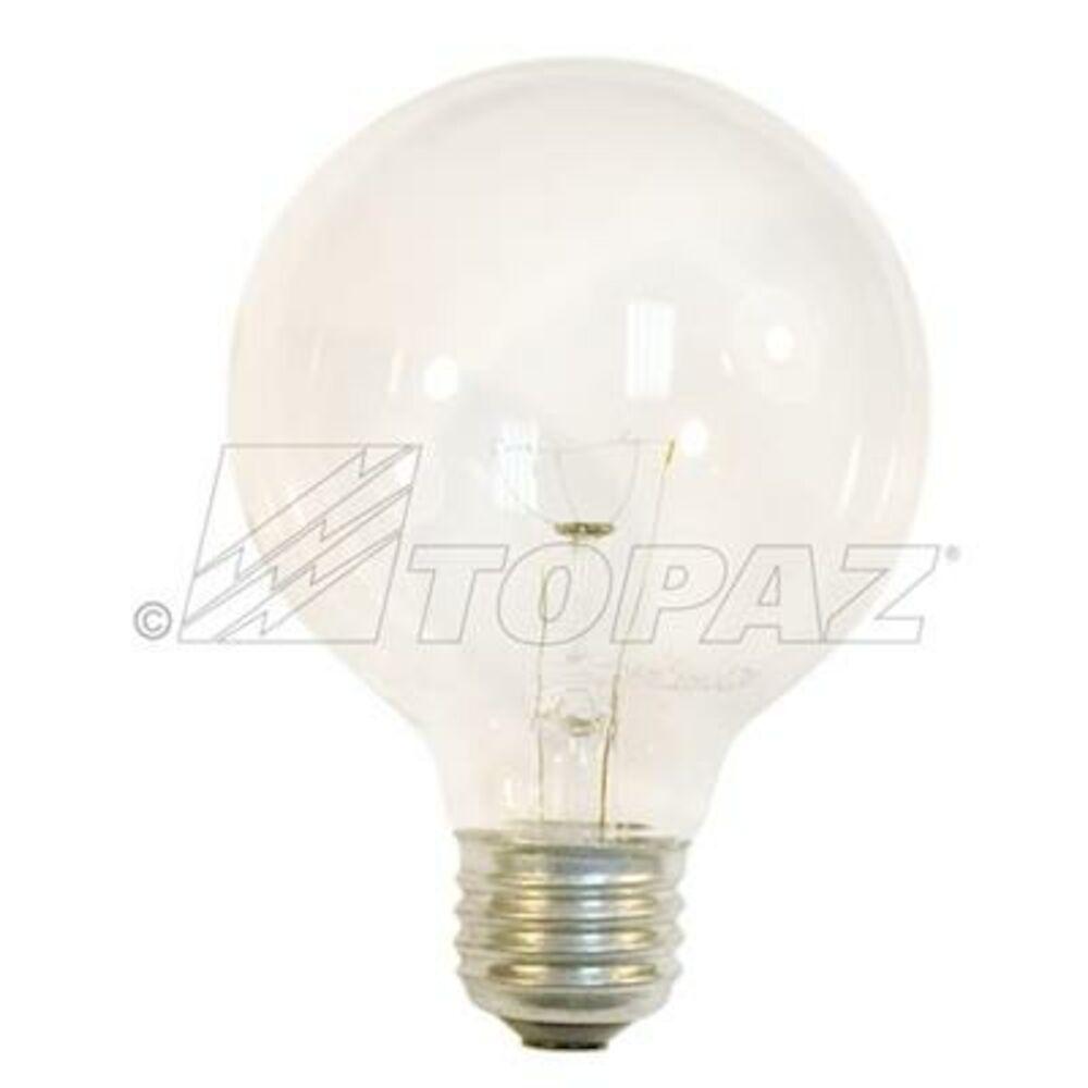 25/100PK 40W 3" 130V CLEAR GLOBE