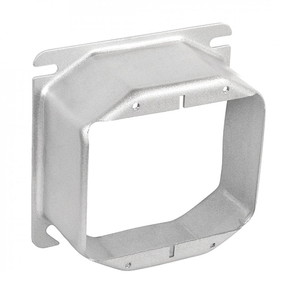 4 Square Two Gang Device Ring 2in Raised