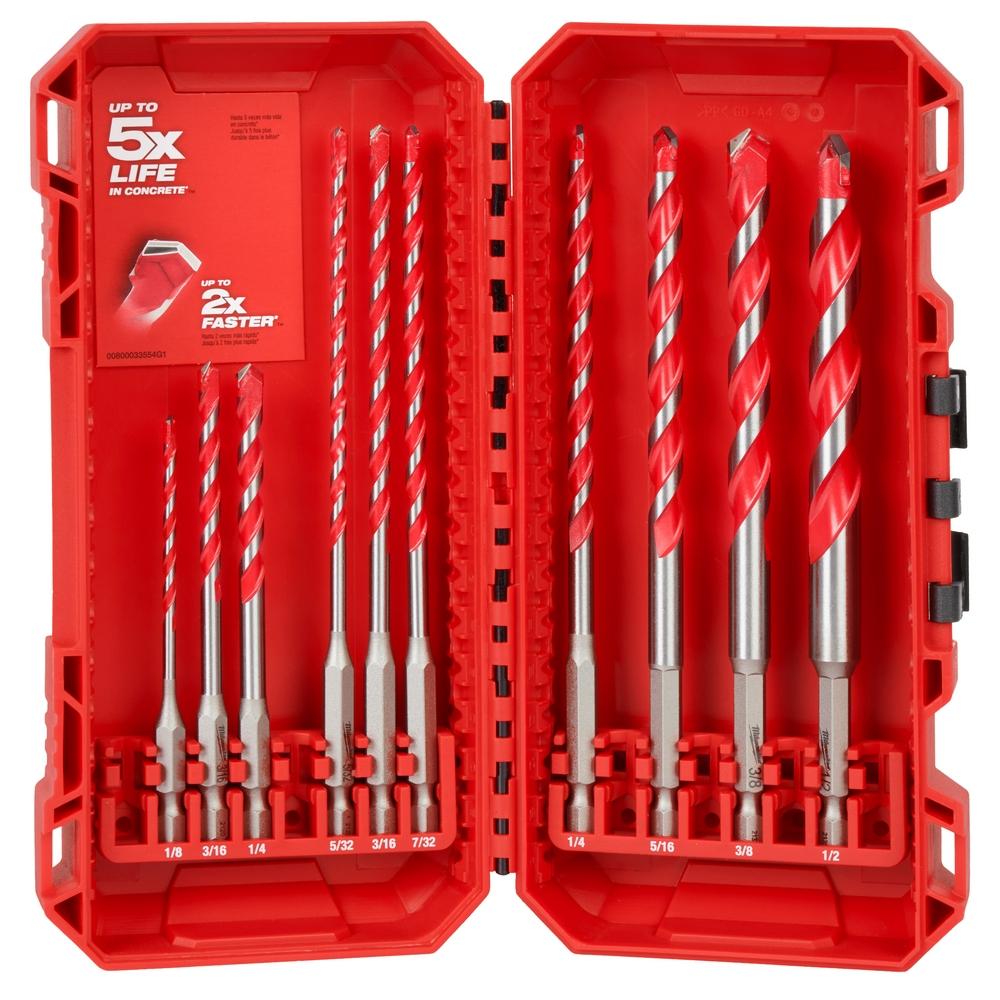 10pc. Hammer Drill Bit Set