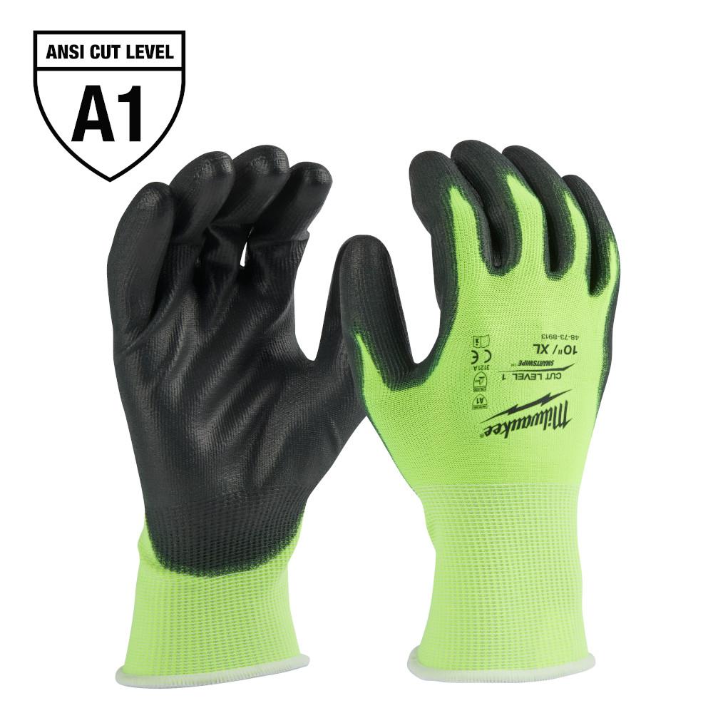 CUT 1 HIGH VIS GLOVES - XL