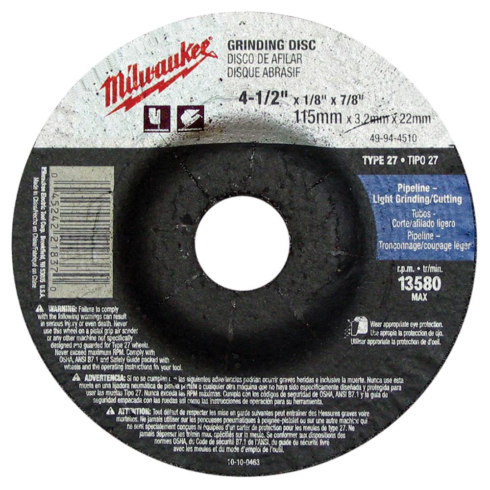 Grinding Disc 4-1/2 X 1/8 X 7/8