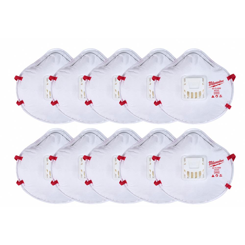 10pk N95 Valved Respirator