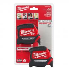 Milwaukee Electric Tool 48-22-0325G - 2pk 25' Compact Mag Tape Measure