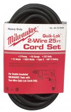 Milwaukee Electric Tool 48-76-5025 - 25' Quik-Lok 2 Wire Cord