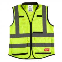 Milwaukee Electric Tool 48-73-5044 - PREM HI-VIS VEST - YELLOW - 4X/5X