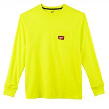 Milwaukee Electric Tool 602HV-3X - HD Pocket T-Shirt - LS - Hi Vis 3X