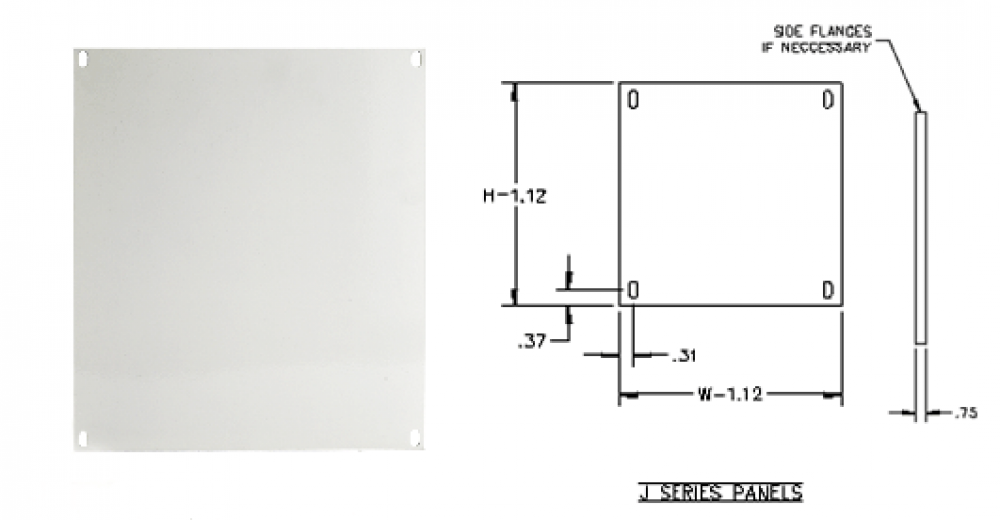 304SS PNL FOR SJH SERIES ENCLS 23302