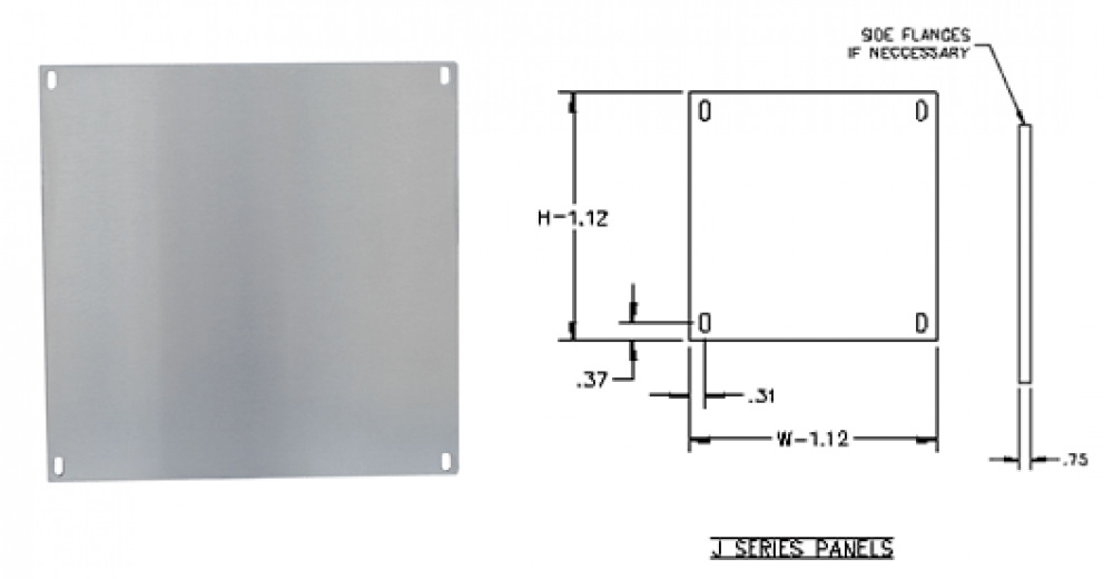 ALUM PNL AJH SERIES ENCLOSURES 23180