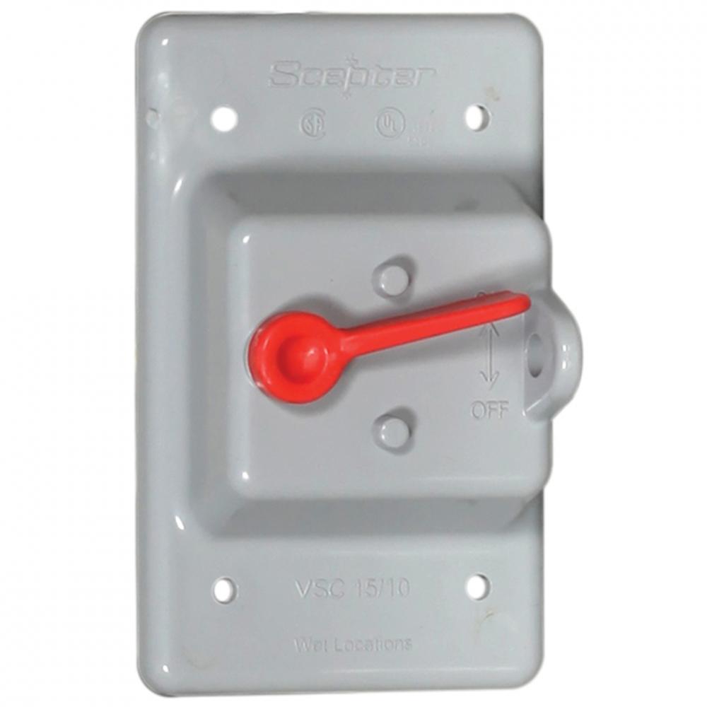 PVC WP SING. GANG COV. TOGGLE SWITCH SCEPTER