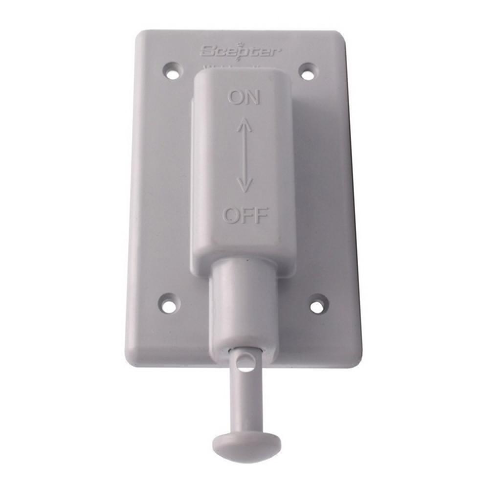 PVC WP SING. GANG COV. PLUNGER STYLE SWITCH SCEP