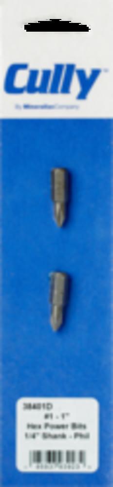 #1-1" PHILLIPS HEX PWR BIT 2PK