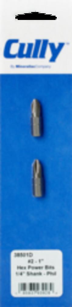 #2-1 PHILLIPS HEX PWR BIT 2PK