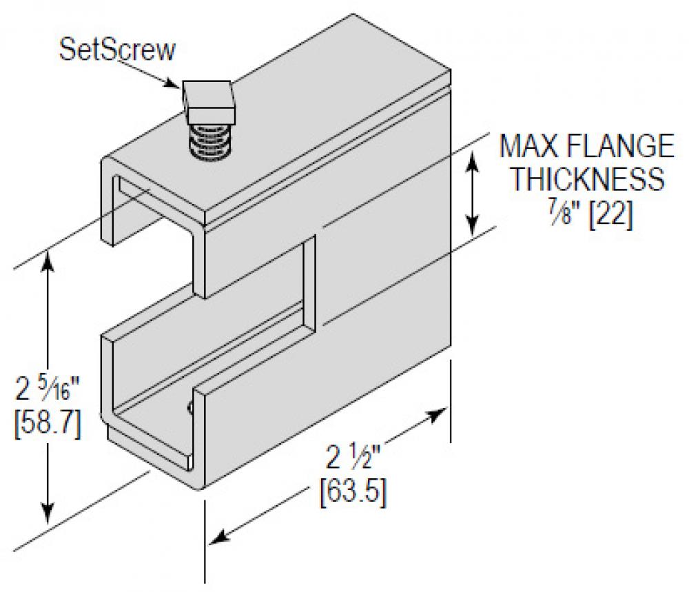 BEAM CLAMP 1/2" ROD 7/8" FLNG