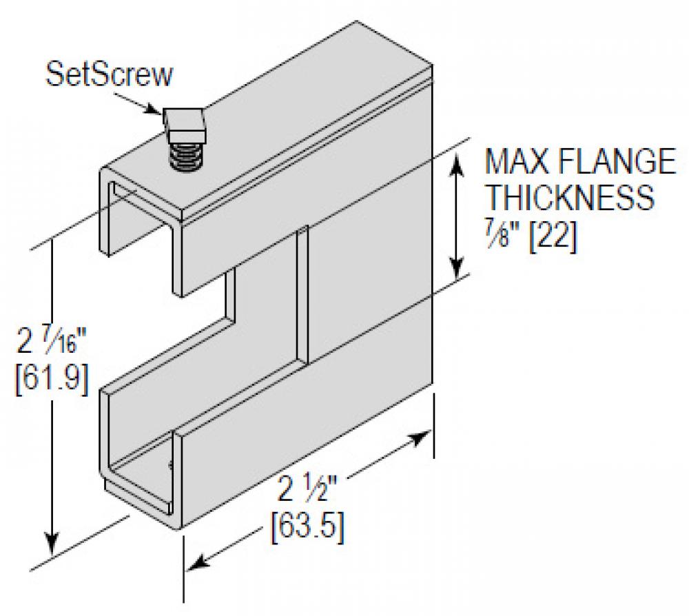 BEAMCLMP HD 3/8" ROD 7/8" FLNG