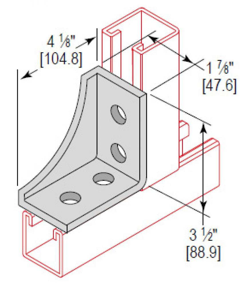 4 HOLE GUSSET CORNER ANG LEFT