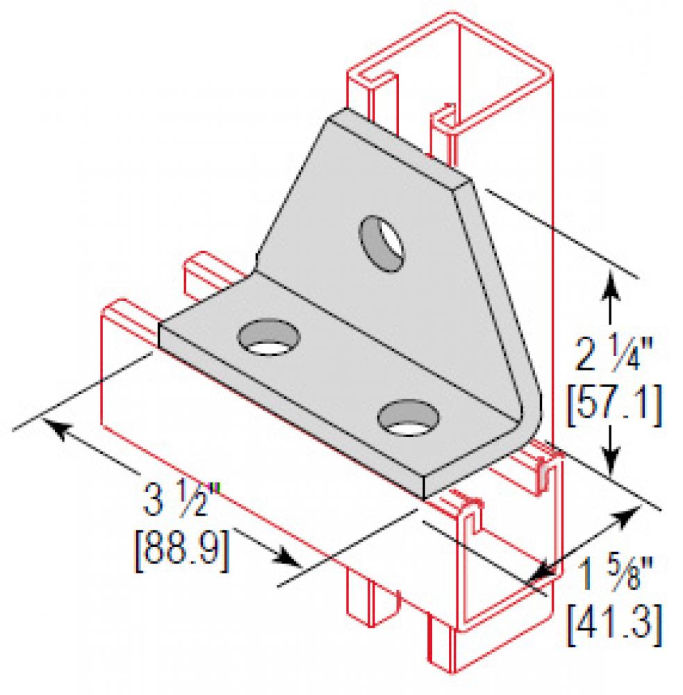 3 HOLE CROSS GUSSET CORNER ANG