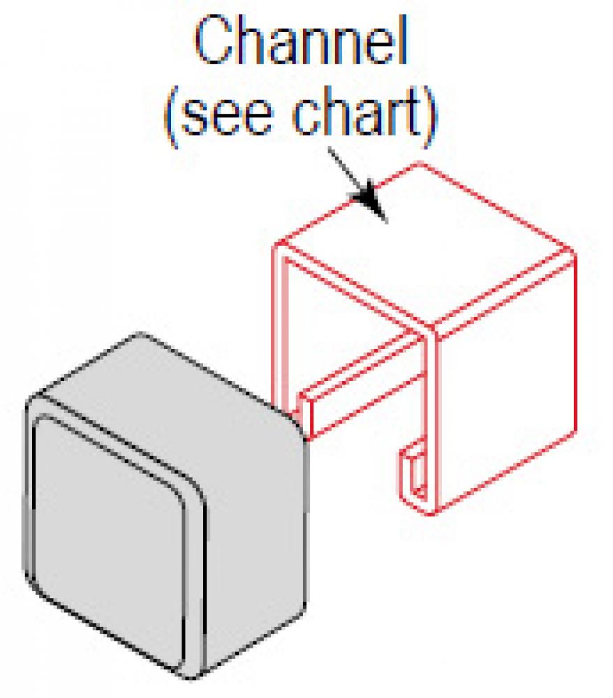 END CAP FOR 1-5/8x1-5/8 CHNL R