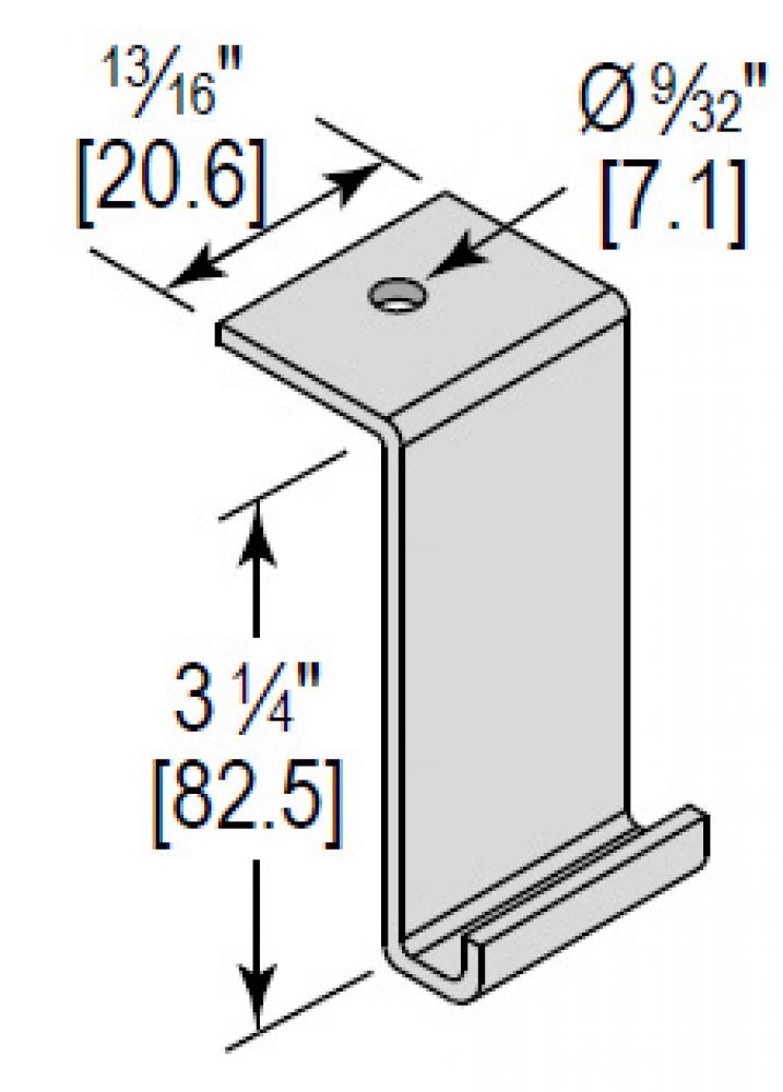 Z FITTING CHANNEL HANGER 3-1/4