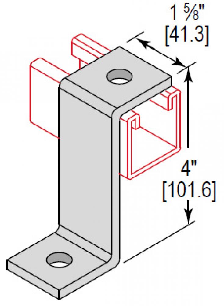 Z FITTING 2 HOLE SUPPORT 4"