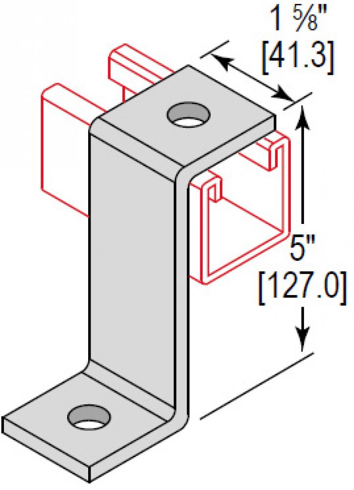 Z FITTING 2 HOLE SUPPORT 5"