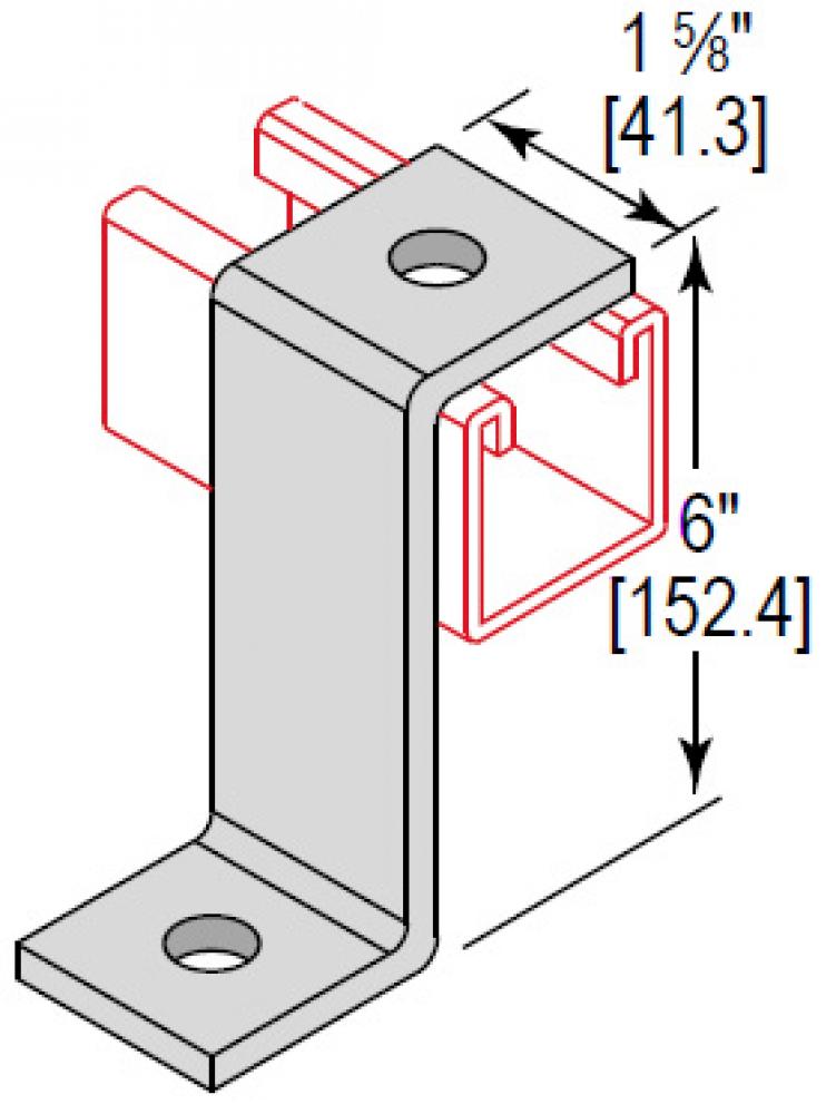 Z FITTING 2 HOLE SUPPORT 6"