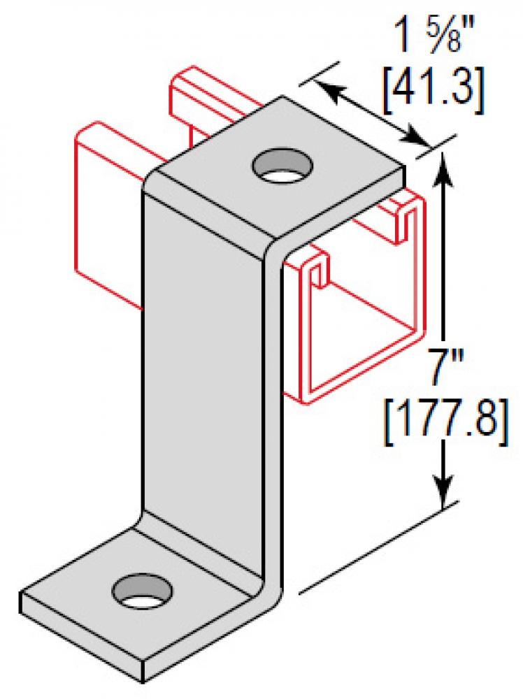 Z FITTING 2 HOLE SUPPORT 7"