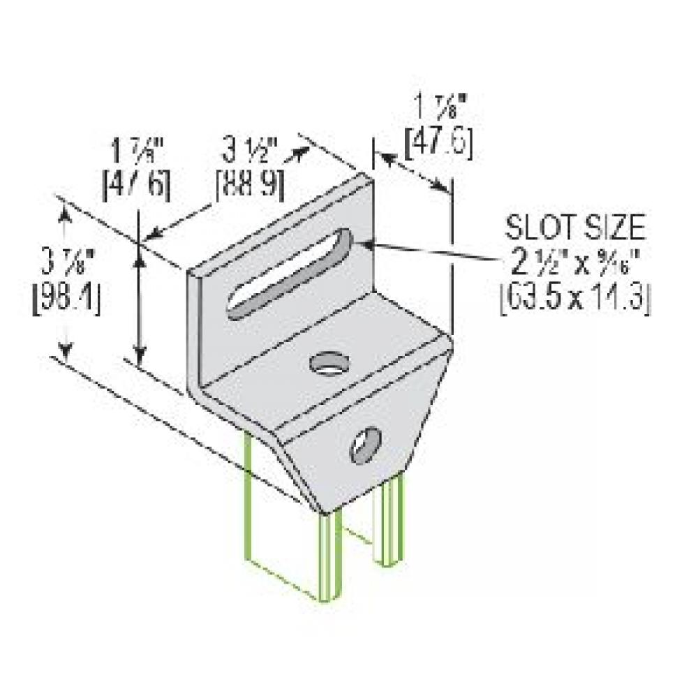 Z FITTING SLOTTED SUPPORT