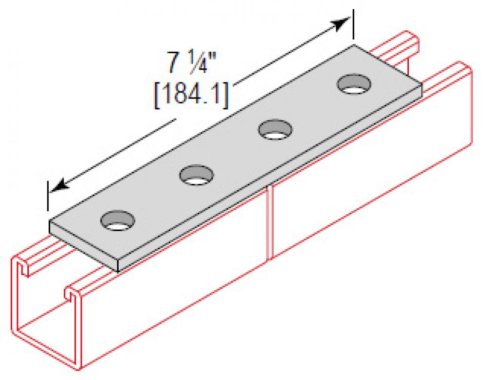 4 HOLE SPLICE PLATE 304SS