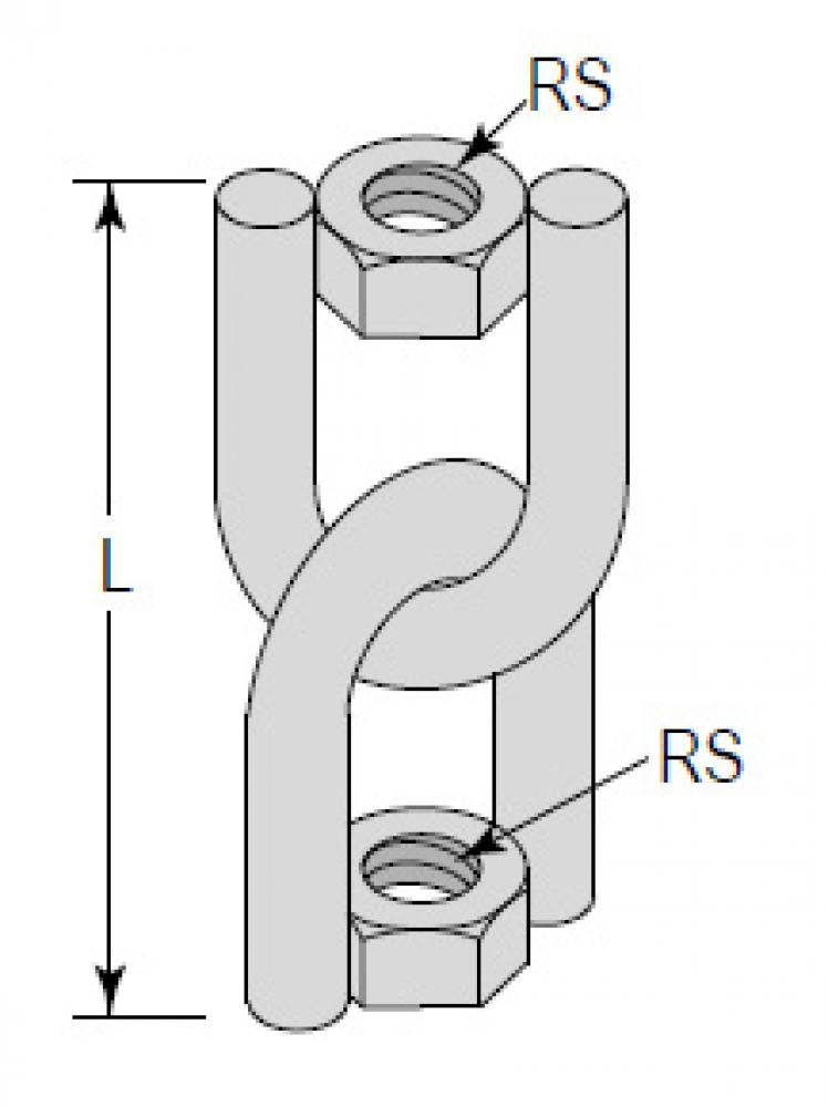 SWIVEL FEMALE -FEMALE 3/8 16