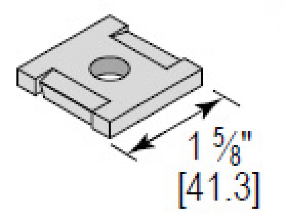 SQUARE WASHER NOTCHED 1/4