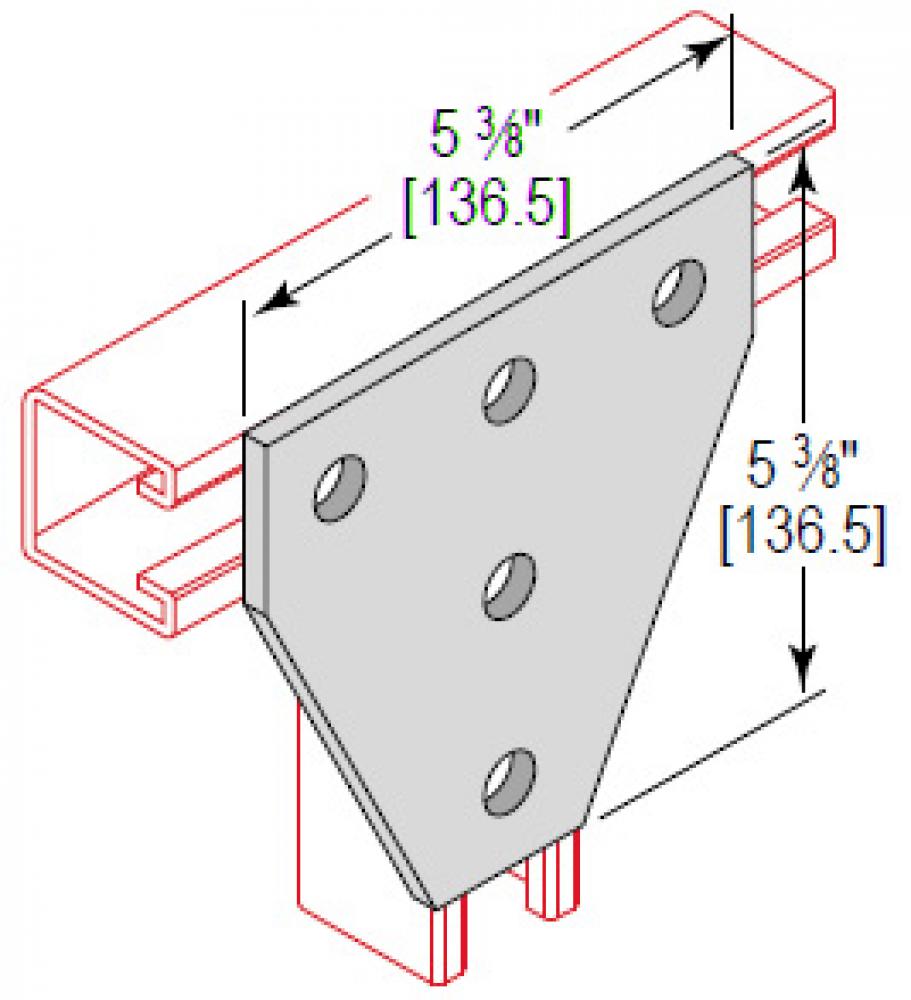 5 HOLE TEE GUSSET PLATE