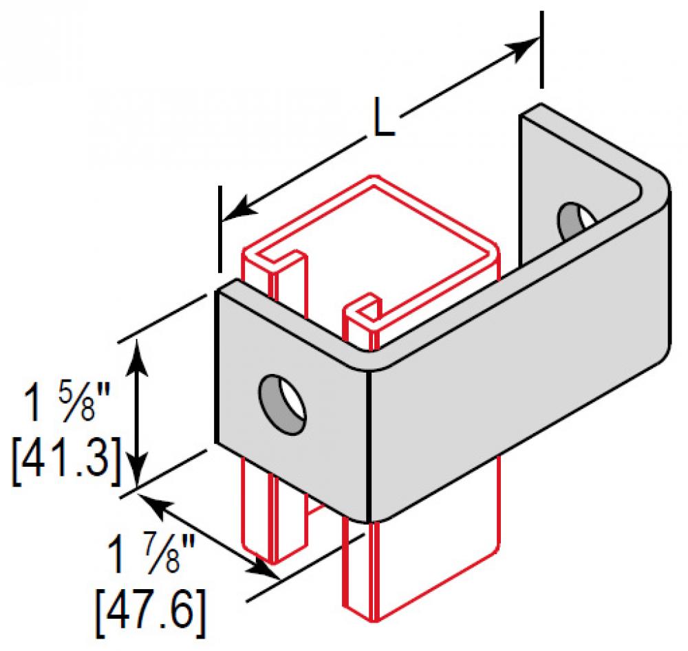 U-FITTING CLEVIS 2 HOLE 4"