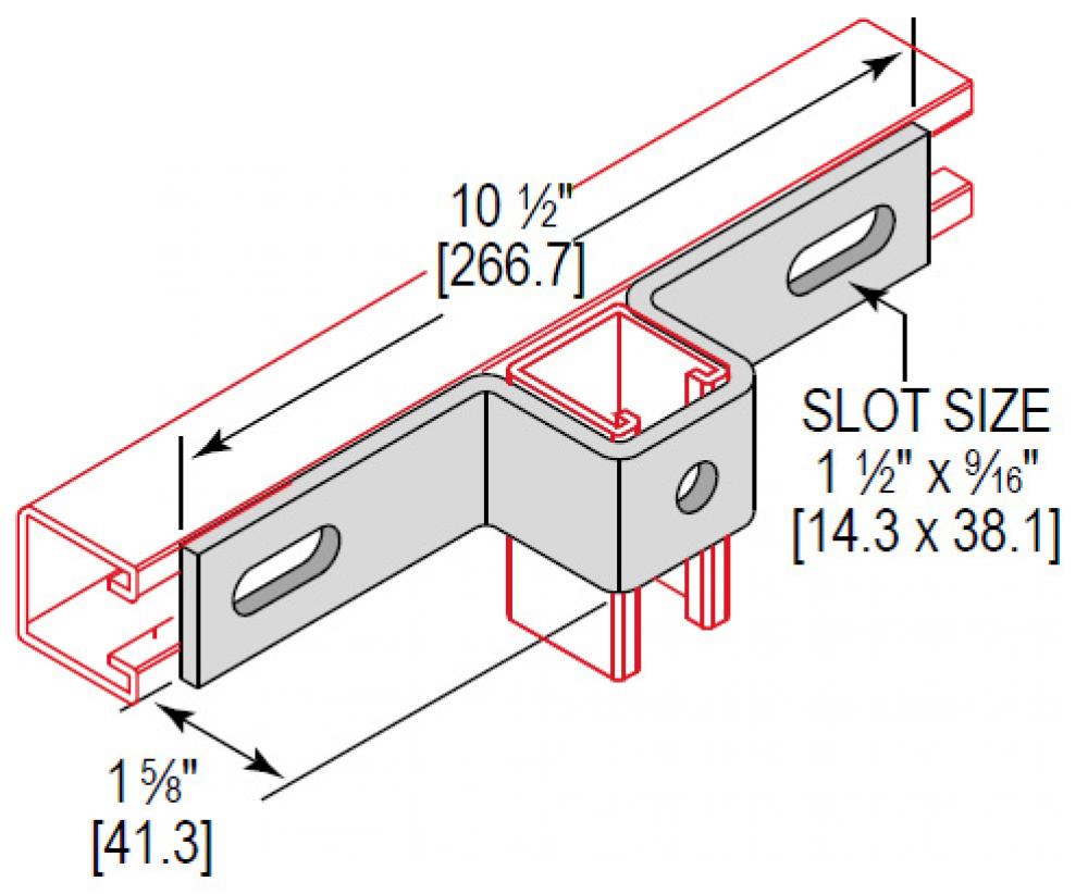 UFTNG X 1HOL 2SLT 1-5/8x10-1/2