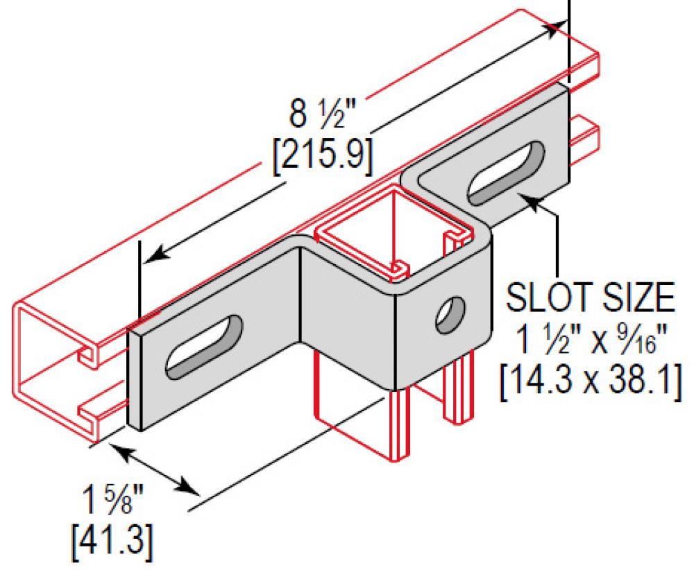 UFTNG X 1HOLE 2SLT 1-5/8x8-1/2