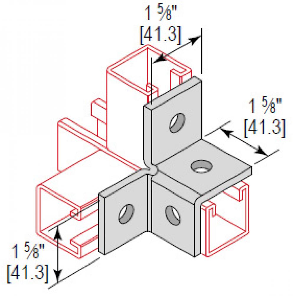 WING FTNG DBL CONRNER 4 HOLE