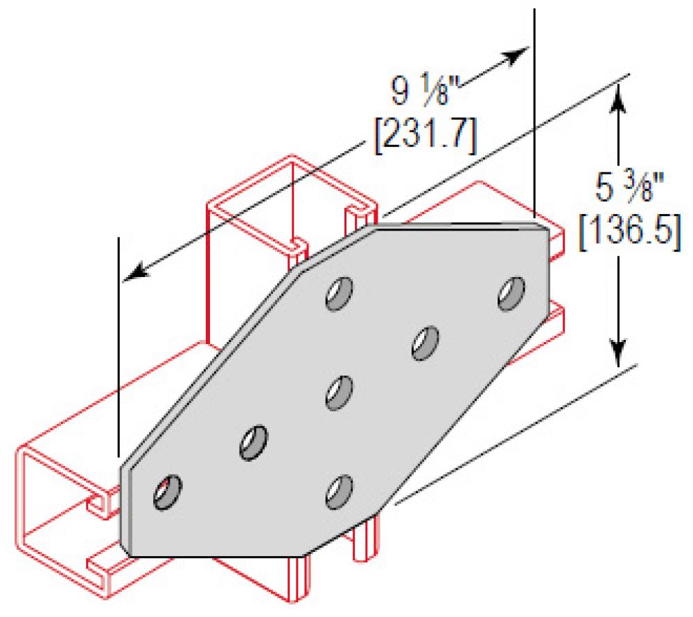 7 HOLE CROSS GUSSET PLATE