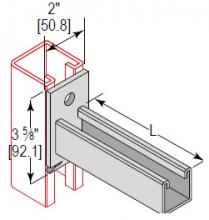 Minerallac BRC162NU18EG - BRKT 1-5/8 CHNL NOTCHED UP 18