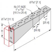 Minerallac BRSSR8EG - SLTD SHELF BRKT R HANDED 8in